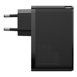 SZYBKA ŁADOWARKA SIECIOWA GAN2 PRO USB USB-C QC PD 100W CZARNY