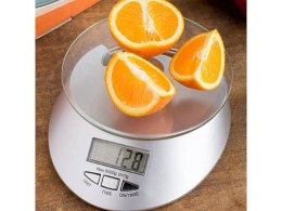 Elektroniczna waga kuchenna szklana 5kg / 1g zegar