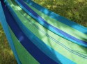 Hamak ogrodowy dwuosobowy xxl turystyczny w paski pokrowiec 200 x 150 duży