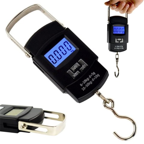 Waga bagażowa wędkarska hakowa podróżna lcd 50kg Waga bagażowa wędkarska hakowa podróżna lcd 50kg