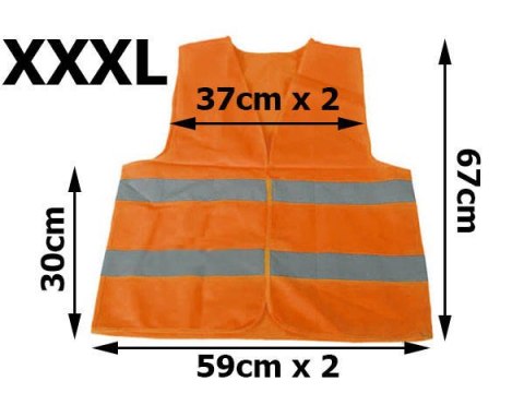 Kamizelka odblaskowa ostrzegawcza pomarańczowa 3xl Kamizelka odblaskowa ostrzegawcza pomarańczowa 3xl