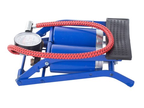Pompka nożna samochodowa dwa tłoki rower końcówki Pompka nożna samochodowa dwa tłoki rower końcówki
