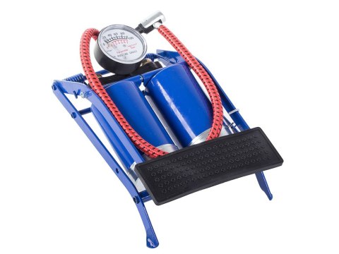 Pompka nożna samochodowa dwa tłoki rower końcówki Pompka nożna samochodowa dwa tłoki rower końcówki