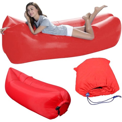 Nadmuchiwana rozkładana sofa lazy bag air na plaże fotel materac leżak