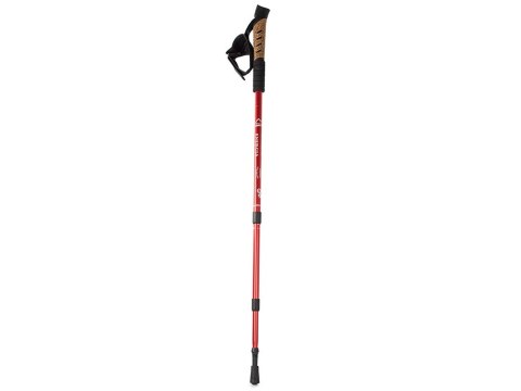Kij nordic walking z korkową rączką kolor czerwony Kij nordic walking z korkową rączką kolor czerwony