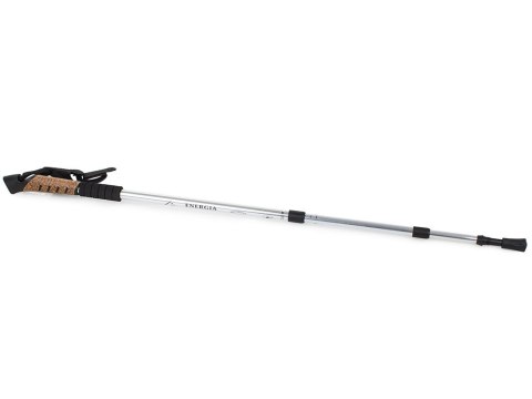 Kij nordic walking z korkową rączką kolor srebrny Kij nordic walking z korkową rączką kolor srebrny
