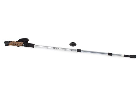 Kij nordic walking z korkową rączką kolor srebrny Kij nordic walking z korkową rączką kolor srebrny