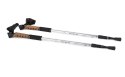 Kij nordic walking z korkową rączką kolor srebrny