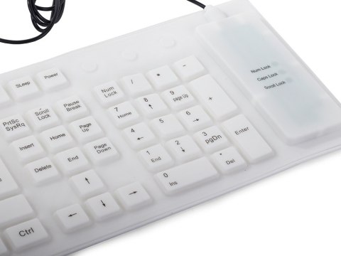 Klawiatura silikonowa gumowa biała usb numeryczna Klawiatura silikonowa gumowa biała usb numeryczna