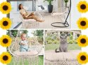 Huśtawka ogrodowa bocianie gniazdo fotel wiszący krzesło boho 80cm