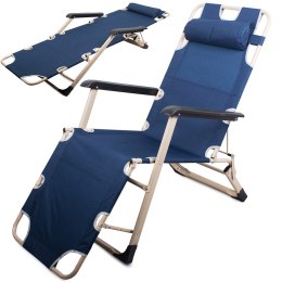 Leżk składany ogrodowy fotel plażowy zero gravity 2w1 krzesło turysytyczne