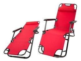 Leżk składany ogrodowy fotel plażowy zero gravity 2w1 krzesło turysytyczne