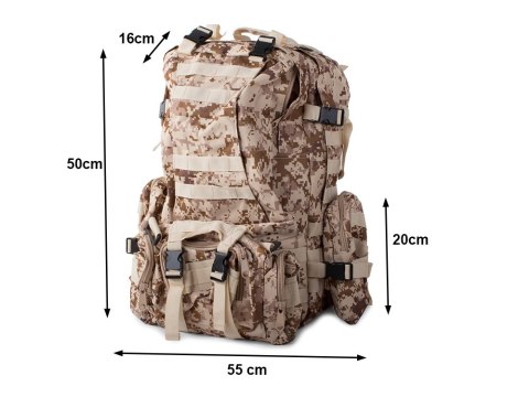 Plecak wojskowy taktyczny survival militarny 48.5l Plecak wojskowy taktyczny survival militarny 48.5l