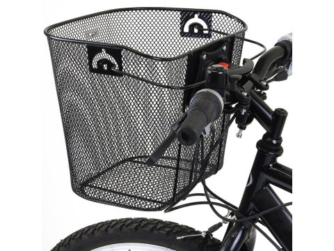 Duzy kosz rowerowy metalowy koszyk do roweru click Duzy kosz rowerowy metalowy koszyk do roweru click