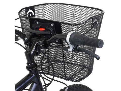 Duzy kosz rowerowy metalowy koszyk do roweru click Duzy kosz rowerowy metalowy koszyk do roweru click