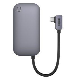 6W1 ROZDZIELACZ PORTÓW PADJOY HUB USB DO TABLETU SMARTFONA USB-C HDMI SD TF CIEMNOSZARY