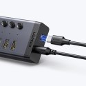 7W1 WIELOFUNKCYJNY HUB ROZDZIELACZ USB-C - 7X USB 3.0 PD DC 12V SZARY