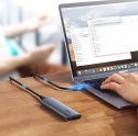 KIESZEŃ OBUDOWA NA DYSK SSD M.2 SUPERSPEED 10GBPS + KABEL USB-C 0.5M SZARY