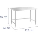 STÓŁ BLAT ROBOCZY STALOWY NIERDZEWNY 120X60CM