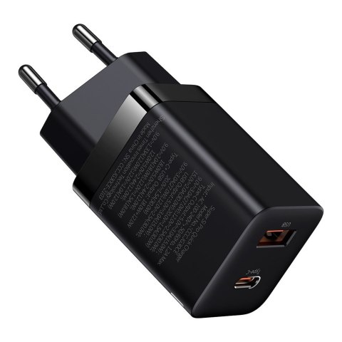 SZYBKA ŁADOWARKA SIECIOWA USB USB-C 30W PD QC SUPER SI PRO CZARNY