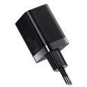 SZYBKA ŁADOWARKA SIECIOWA USB USB-C 30W PD QC SUPER SI PRO CZARNY