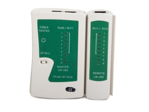 Tester do kabli sieciowych sieciowy rj45 rj11 etui Tester do kabli sieciowych sieciowy rj45 rj11 etui