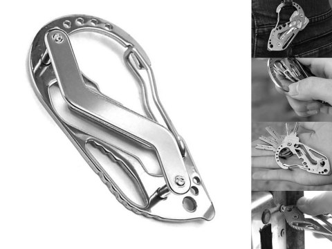 Brelok do kluczy karabińczyk survival multitool Brelok do kluczy karabińczyk survival multitool