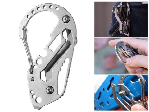 Brelok do kluczy karabińczyk survival multitool Brelok do kluczy karabińczyk survival multitool