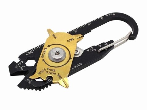 Brelok karabińczyk nóż multitool przeżycia 20w1 Brelok karabińczyk nóż multitool przeżycia 20w1
