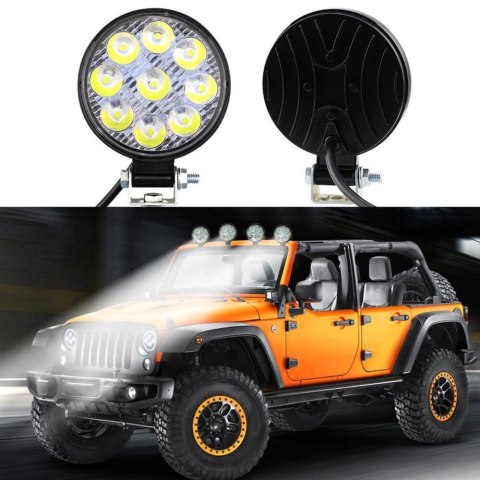 Lampa samochodowa robocza 9 led okrągła Lampa samochodowa robocza 9 led okrągła