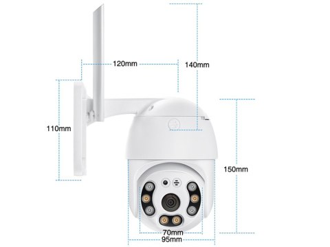 Kamera zewnętrzna obrotowa ip wifi full hd zoom Kamera zewnętrzna obrotowa ip wifi full hd zoom