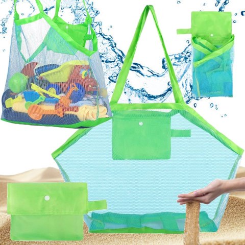 Torba na plażę zakupy zabawki plażowa lekka xxl worek torebka duża siatka