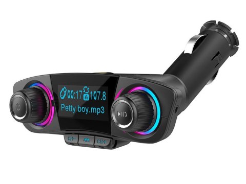 Transmiter fm bluetooth usb 5.0 wielofunkcyjny 8w1 Transmiter fm bluetooth usb 5.0 wielofunkcyjny 8w1