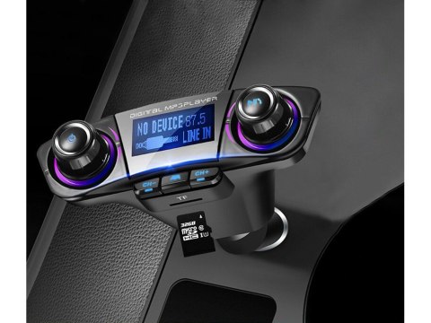 Transmiter fm bluetooth usb 5.0 wielofunkcyjny 8w1 Transmiter fm bluetooth usb 5.0 wielofunkcyjny 8w1
