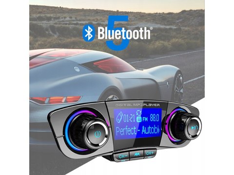 Transmiter fm bluetooth usb 5.0 wielofunkcyjny 8w1 Transmiter fm bluetooth usb 5.0 wielofunkcyjny 8w1