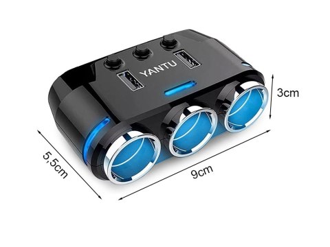 Rozdzielacz gniazda zapalniczki 2x usb ładowarka Rozdzielacz gniazda zapalniczki 2x usb ładowarka