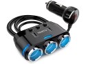 Rozdzielacz gniazda zapalniczki 2x usb ładowarka