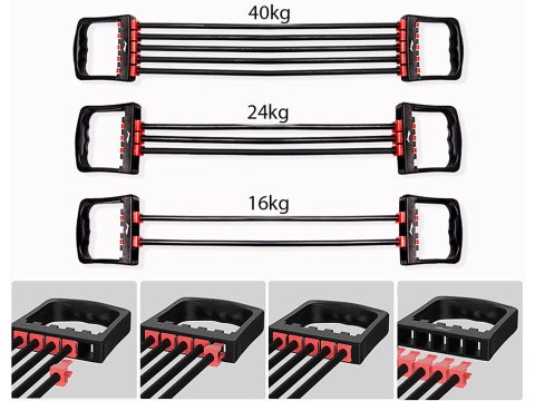 Ekspander do ćwiczeń 5 gum oporowych fitness Ekspander do ćwiczeń 5 gum oporowych fitness