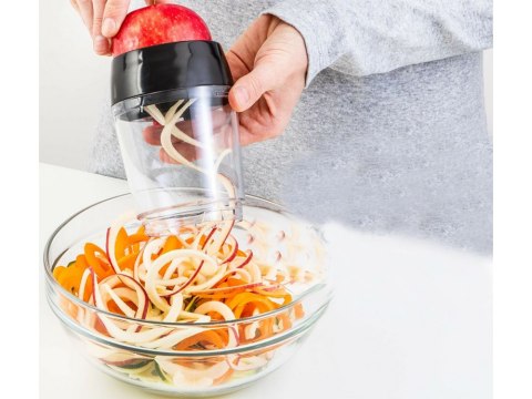 Temperówka spiralna szatkownica do warzyw pojemnik Temperówka spiralna szatkownica do warzyw pojemnik