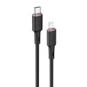 KABEL PRZEWÓD DO IPHONE MFI USB-C - LIGHTNING 30W 3A 1.2M CZARNY