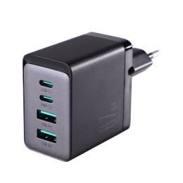 ŁADOWARKA SIECIOWA GAN 67W 2X USB 2X USB-C + KABEL USB-C 1.2M CZARNY