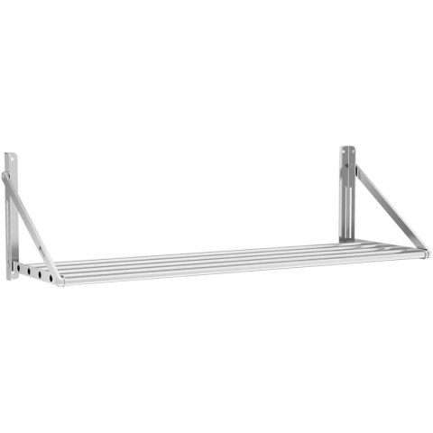 PÓŁKA ŚCIENNA WISZĄCA STALOWA NIERDZEWNA SKŁADANA 120 X 45CM PÓŁKA ŚCIENNA WISZĄCA STALOWA NIERDZEWNA SKŁADANA 120 X 45CM