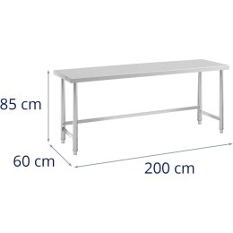 STÓŁ DO KUCHNI STALOWY NIERDZEWNY 200 X 60CM