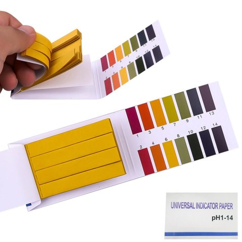 Papierki lakmusowe paski pomiar ph 1-14 80 szt Papierki lakmusowe paski pomiar ph 1-14 80 szt