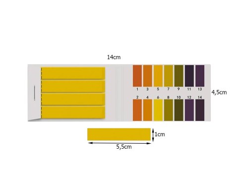 Papierki lakmusowe paski pomiar ph 1-14 80 szt Papierki lakmusowe paski pomiar ph 1-14 80 szt
