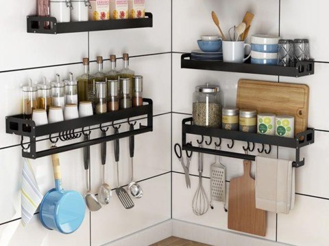 Półka kuchenna wisząca ścienna wieszak organizer Półka kuchenna wisząca ścienna wieszak organizer