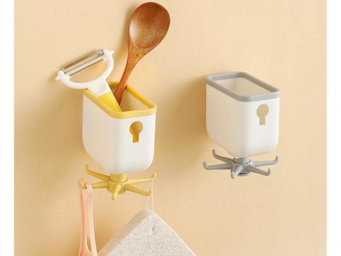 Wieszak kuchenny uchwyt obrotowy przybornik półka Wieszak kuchenny uchwyt obrotowy przybornik półka