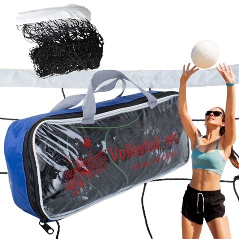 Siatka do gry w siatkówkę 9,5x1m z linką i torbą sport plażowa