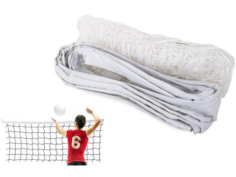 Siatka do gry w siatkówkę 9,5x1m z linką i torbą sport plażowa Siatka do gry w siatkówkę 9,5x1m z linką i torbą sport plażowa