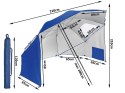 Parasol plażowy parawan namiot ogrodowy składany 2w1 xxl duży z filtrem uv